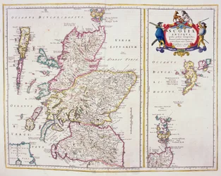 Karte von Schottland, ca. 1700